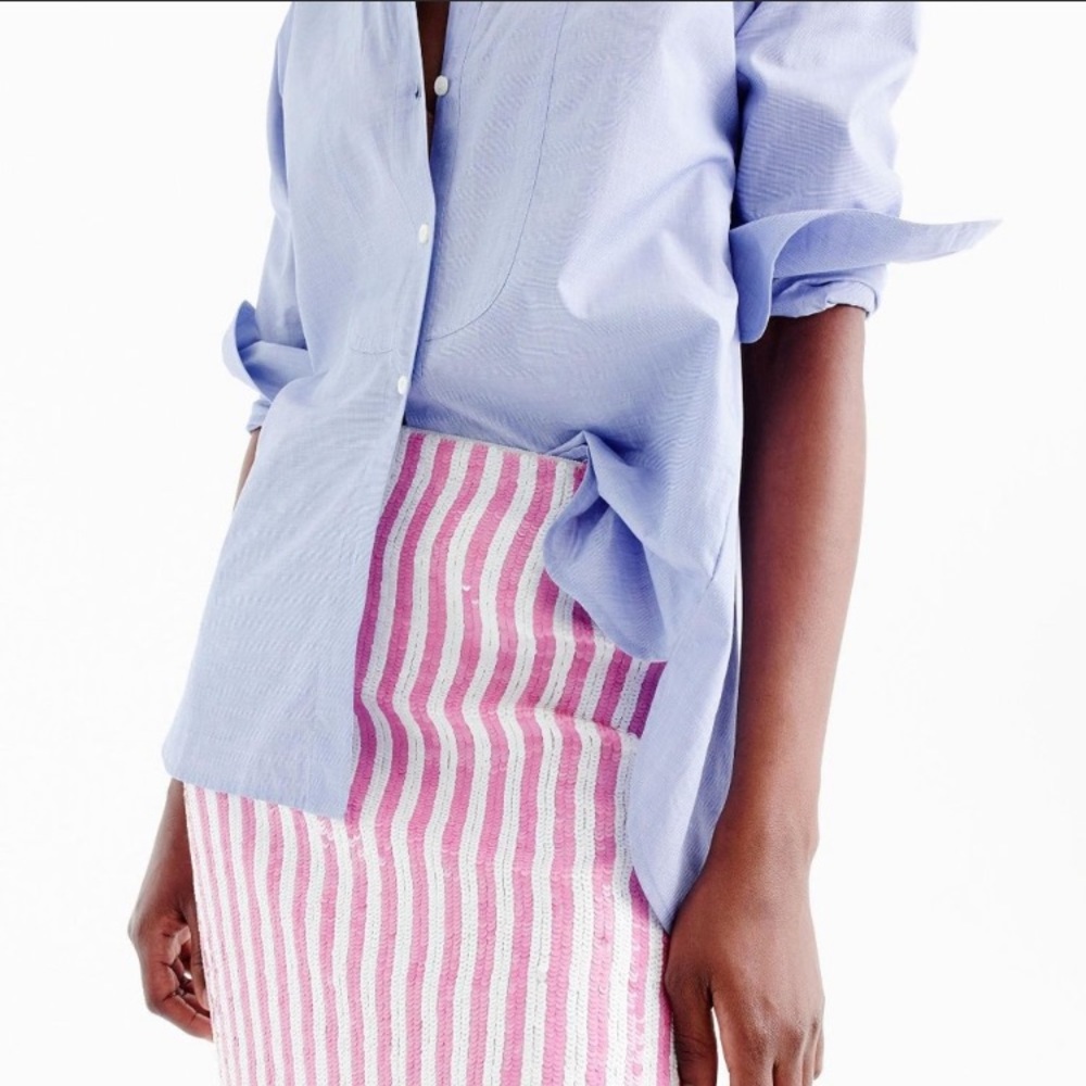 J. Crew Collection Sequin stripe Skirt